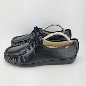SAS Bounce Women's Size 11 M Black Leather Lace Up Low Top Comfort Shoes